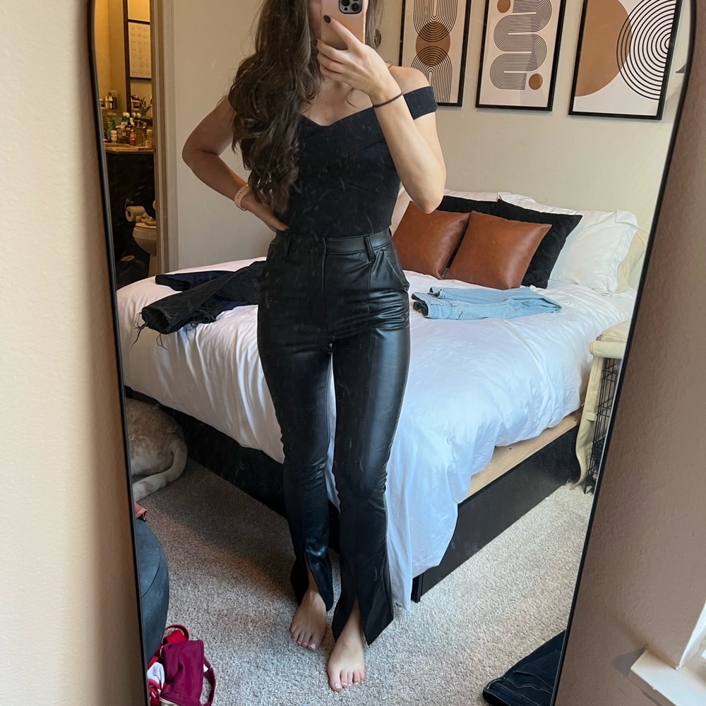 NWT Abercrombie Curve Love Vegan Leather Pants